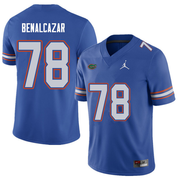 Jordan Brand Men #78 Ricardo Benalcazar Florida Gators College Football Jerseys Sale-Royal